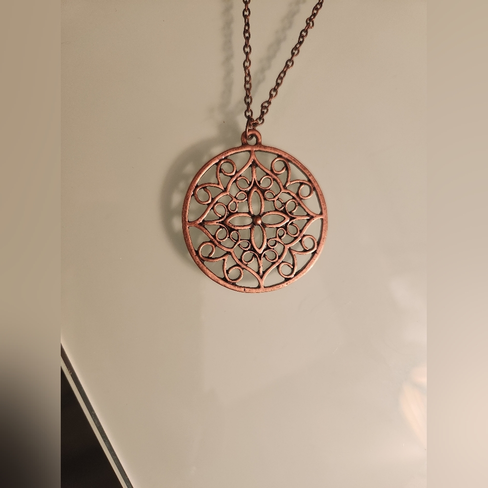 Copper long necklace
